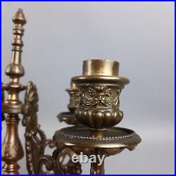 Candelabre En Laiton Art Déco De Table À 4 Flammes Collection Vintage Années 50 Candelabre En Laiton Art Déco De Table À 4 Flammes Collection Vintage Années 50