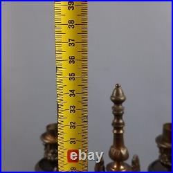 Candelabre En Laiton Art Déco De Table À 4 Flammes Collection Vintage Années 50 Candelabre En Laiton Art Déco De Table À 4 Flammes Collection Vintage Années 50