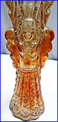 Carnival Verre Jain Indien Déesse Vase Vintage Rare Collection Art Déco Style