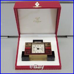 Cartier Art Déco Table Clock Laiton Rare Pendule de Table