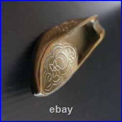 Cendrier babouche sabot bronze cuivre laiton fait main art nouveau déco N5320