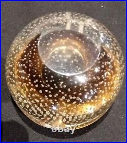 Cendrier verre Murano Alà bulles bullé Vintage Ashtray époque art déco années 30