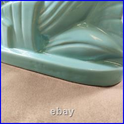 Cerf Art Déco signé St Clément en faïence numéro 587-2 France Vintage 1930