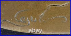 Cesaro Bronze Dancing Girl Sculpture Élégant Art Déco Figurine Collection Solde