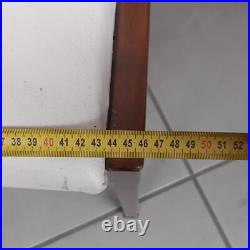 Chaise En Bois Et En Cuir Blanc Rembourrée Art Déco Collection Vintage Années 50