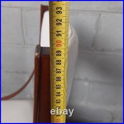 Chaise En Bois Et En Cuir Blanc Rembourrée Art Déco Collection Vintage Années 50