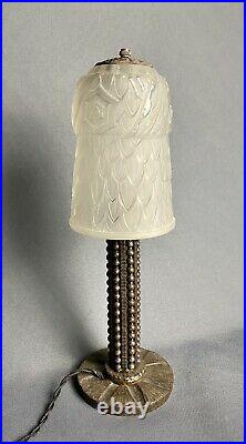 Charles Schneider France Art Deco Lampe de Chevet Table Lamp Desk Light Lampe signed