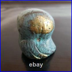 Chouette hibou sculpture miniature bronze vintage art déco design XXe N4448