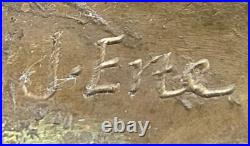 Classique Bronze Femme Avec Chiot Statue par J. Erte Art Déco Collection Artwor