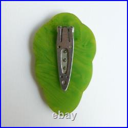 Clip Bijou Galalithe H. Hamm 62 mm 1920/1930 Art Deco Galalith Clip