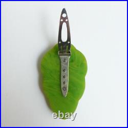 Clip Bijou Galalithe H. Hamm 62 mm 1920/1930 Art Deco Galalith Clip