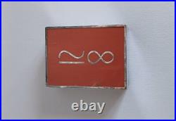 Coffret Art deco Boite à cigarettes a carte pierre et argent 925/1000ème
