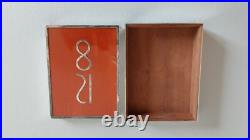 Coffret Art deco Boite à cigarettes a carte pierre et argent 925/1000ème