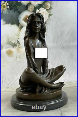 Collectible Art Deco Sculpture Nude Femme Corps Féminin Bronze Statue Figurine pas de prix de réserve