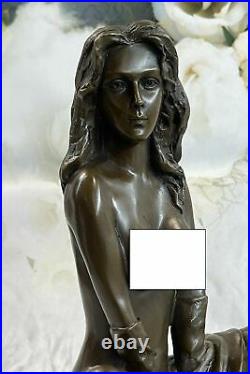 Collectible Art Deco Sculpture Nude Femme Corps Féminin Bronze Statue Figurine pas de prix de réserve