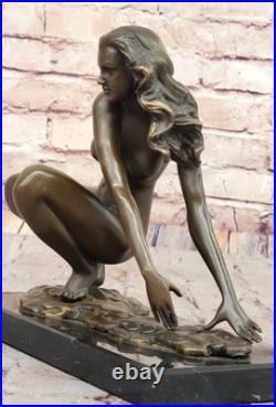 Collection Art Bronze Sculpture Signée Original Chair Fille Érotique Déco Chaud