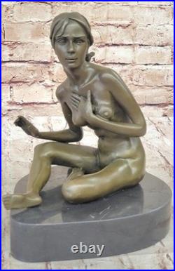 Collection Art Déco Bronze Français Nu Assis Par Amedeo Gennarelli