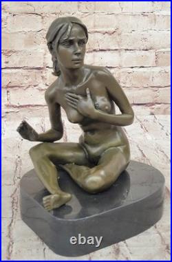 Collection Art Déco Bronze Français Nu Assis Par Amedeo Gennarelli