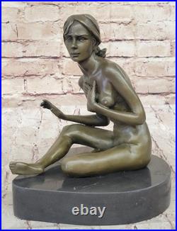 Collection Art Déco Bronze Français Nu Assis Par Amedeo Gennarelli