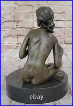 Collection Art Déco Bronze Français Nu Assis Par Amedeo Gennarelli