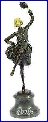 Collection Art Déco Gypsy Danseuse Avec Ouvre Bronze Sculpture Figurine Cadeau