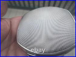 Compact Art Déco En Argent Sterling Et Émail Bleu H/M 1937 Adie Brothers