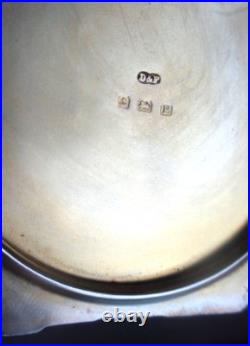 Compact Art Déco En Argent Stg Attrayant Et Émail Bleu H/M 1939 Deakin & Francis