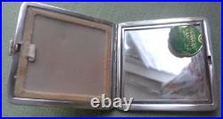 Compact Art Déco En Argent Stg Et Émail Jaune Attrayant H/M 1938 Harmon Bros Compact Art Déco En Argent Stg Et Émail Jaune Attrayant H/M 1938 Harmon Bros