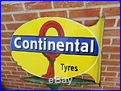 Continental Tyres Pneus plaque émaillée garage rare art déco 1920