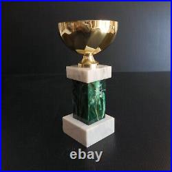 Coupe trophée sport marbre métal doré vintage art déco design collection N5739
