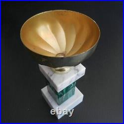 Coupe trophée sport marbre métal doré vintage art déco design collection N5739