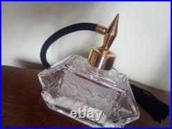 Cristallerie d'Art VAPORISATEUR PARFUM ART DECO Pompe tissu noir Fonctionne
