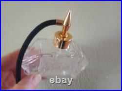 Cristallerie d'Art VAPORISATEUR PARFUM ART DECO Pompe tissu noir Fonctionne