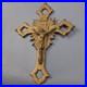 Crucifix-Religieux-Art-Deco-Sculpture-Laiton-Mural-Art-Saint-Italie-1950-01-tkz