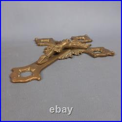 Crucifix Religieux Art Déco'Sculpture Laiton Mural Art Saint Italie 1950 Crucifix Religieux Art Déco'Sculpture Laiton Mural Art Saint Italie 1950
