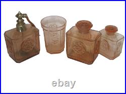 Czech Necessaire De Toilette 3 Flacon A Parfum Art Deco Perfume Bottle Set