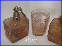 Czech Necessaire De Toilette 3 Flacon A Parfum Art Deco Perfume Bottle Set