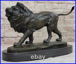 De Collection Africain Lion Sculpture Par Miguel Lopez Signée Milo Art Déco S