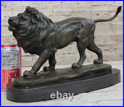 De Collection Africain Lion Sculpture Par Miguel Lopez Signée Milo Art Déco S