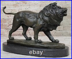 De Collection Africain Lion Sculpture Par Miguel Lopez Signée Milo Art Déco S