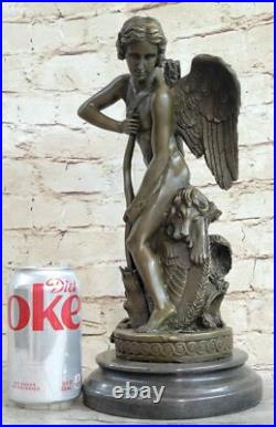 De Collection Art Bronze Sculpture Putti Cupidon Déco Mythique St. Valentin En