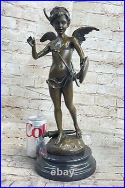 De Collection Art Bronze Sculpture Putti Cupidon Déco Mythique St. Valentin En