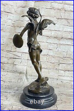 De Collection Art Bronze Sculpture Putti Cupidon Déco Mythique St. Valentin En