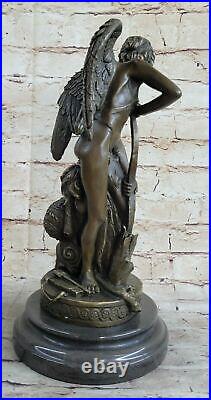 De Collection Art Bronze Sculpture Putti Cupidon Déco Mythique Valentin Cadeau