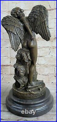 De Collection Art Bronze Sculpture Putti Cupidon Déco Mythique Valentin Cadeau