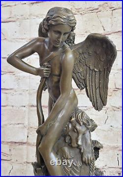 De Collection Art Bronze Sculpture Putti Cupidon Déco Mythique Valentin Cadeau