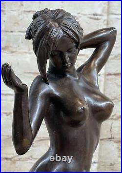 De Collection Art Déco Sculpture Nu Femme Femelle Corps Bronze Statue Art