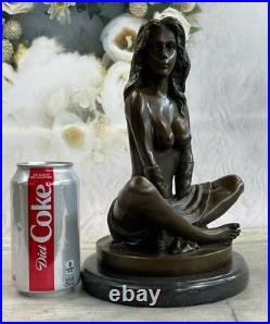 De Collection Art Déco Sculpture Nu Femme Femelle Corps Bronze Statue Figurine