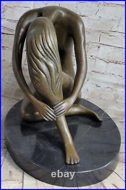 De Collection Art Déco Sculpture Nu Femme Femelle Corps Bronze Statue Figurine