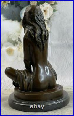 De Collection Art Déco Sculpture Nu Femme Femelle Corps Bronze Statue Figurine